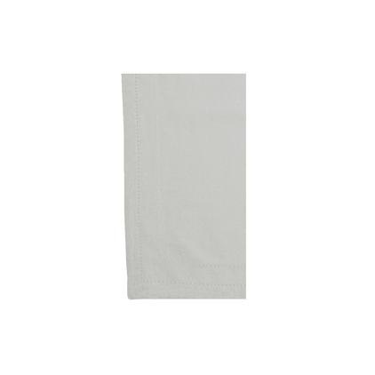 Vietri Cotone Linens Light Gray Napkins with Double Stitching - Set of 4