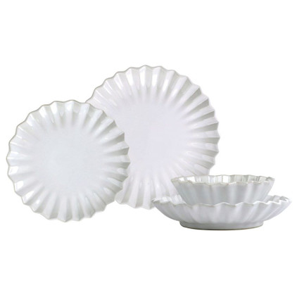 VIETRI Incanto Pleated Four-Piece Place Setting