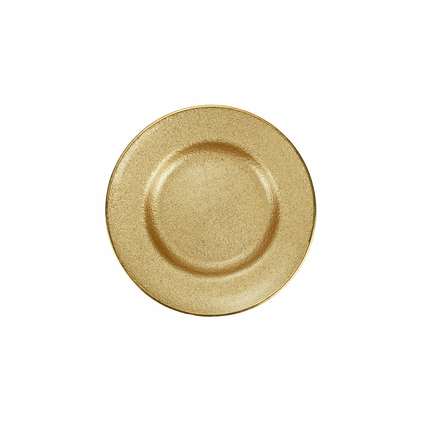 Vietri Metallic Glass Gold Salad Plate