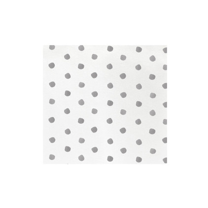 VIETRI Papersoft Napkins Light Gray Dot Dinner Napkins (Pack of 20)