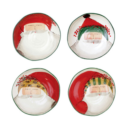 Vietri Old St. Nick Assorted Pasta Bowls - Set of 4