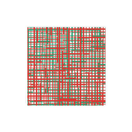VIETRI Papersoft Napkins Green & Red Plaid Dinner Napkins (Pack of 50)