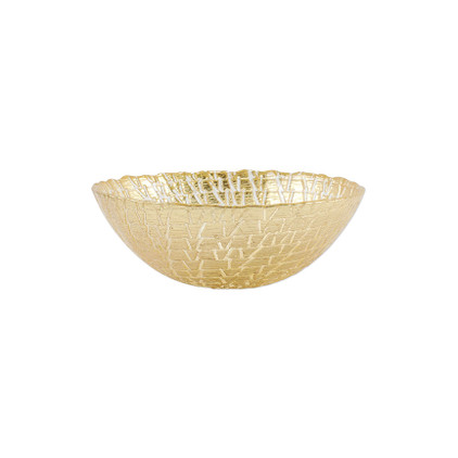 VIETRI Rufolo Glass Gold Crocodile Small Bowl