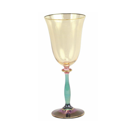 Vietri Regalia Deco Purple Wine Glass