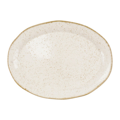 Viva by Vietri Earth Eggshell Oval Platter