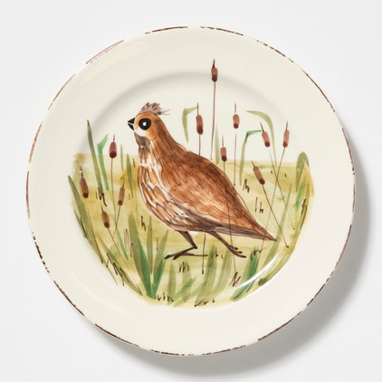 Vietri Wildlife Quail Dinner Plate