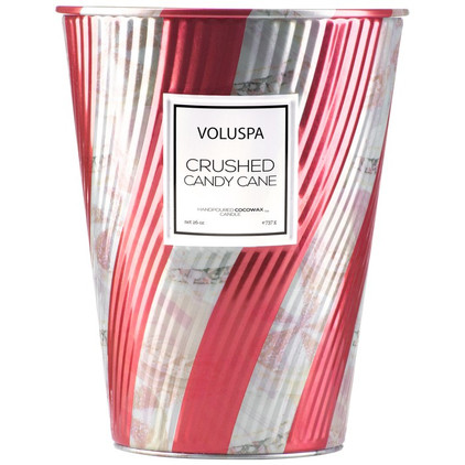 Voluspa Crushed Candy Cane Giant Ice Cream Cone Table Candle