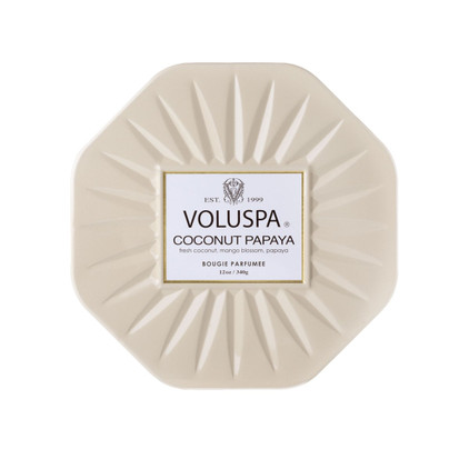 Voluspa Coconut Papaya Octagon Tin