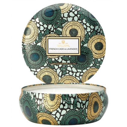 Voluspa French Cade & Lavender Limited Editon 3 Wick Tin Candle