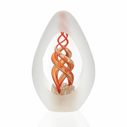 SPI Home Art Glass Amber Swirl in Frost