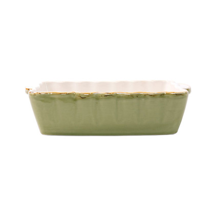 Vietri Italian Bakers Green Small Rectangular Baker.