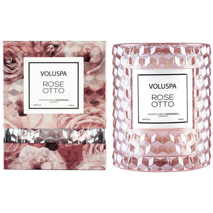 Voluspa Rose Otto Icon Candle With Cloche Cover