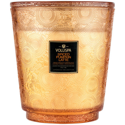 Voluspa Spiced Pumpkin Latte 5 Wick 123Oz Hearth Candle