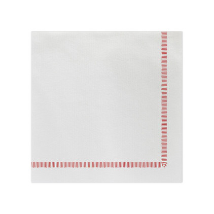 Vietri Papersoft Napkins Fringe Red Dinner Napkins (Pack of 20)