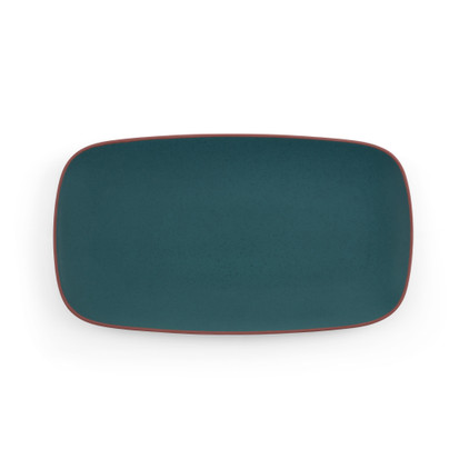 Nambe Taos Soft Rectangular Platter Jade
