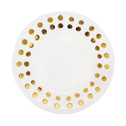 Vietri Medici Gold Dinner Plate