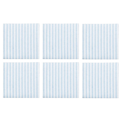 Vietri Papersoft Napkins Capri Light Blue Cocktail Napkins (Pack of 20) - Set of 6