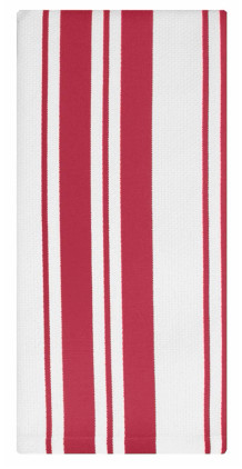 Mukitchen Basketweave Dishtowel - Crimson