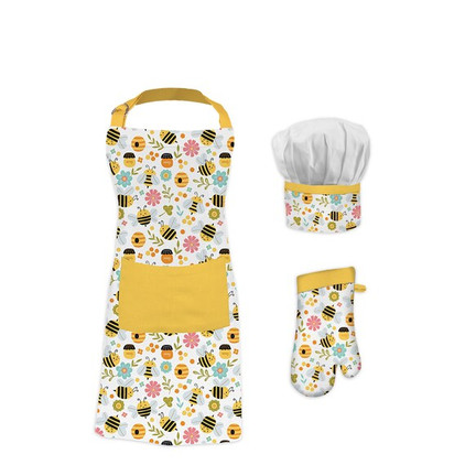 Mukitchen 3 Piece Kids Chef Set - Bees