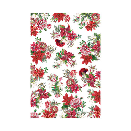 Michel Design Christmas Bouquet Cotton Rectangular Tablecloth