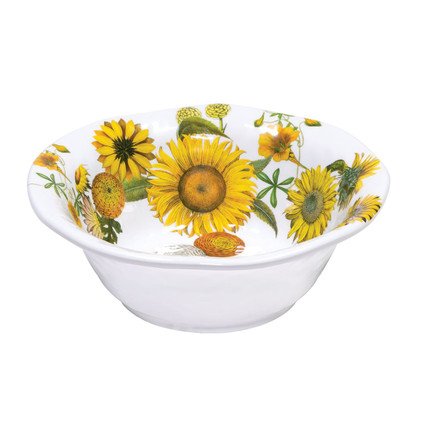 Michel Design Sunflower Melamine Serveware Medium Bowl