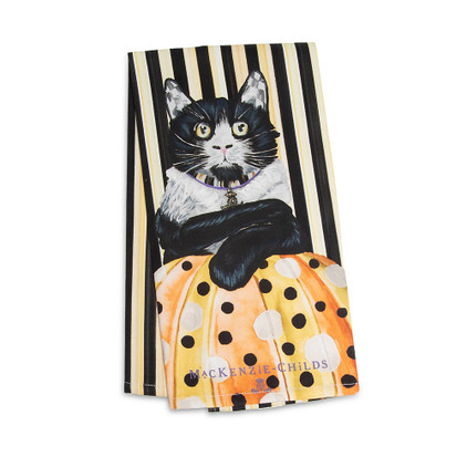 MacKenzie Childs Alley Cat Dish Towel