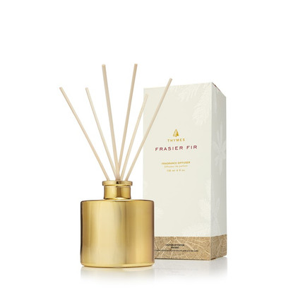 Thymes Frasier Fir - Gilded Reed Diffuser Petite Gold