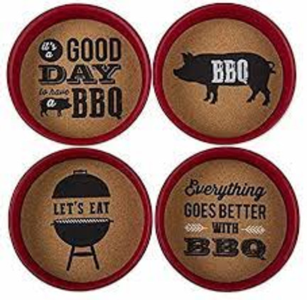 Tag BBQ Quotes Coaster Set