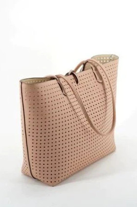 Remi & Reid Departure Tote Perforated Nude/Nude