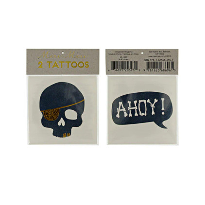 Meri Meri Tattoos - Skull/Ahoy