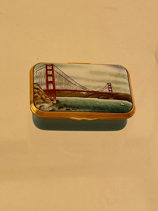 Halcyon Days Golden Gate Bridge - Blue L.E. 75 Keepsake Box