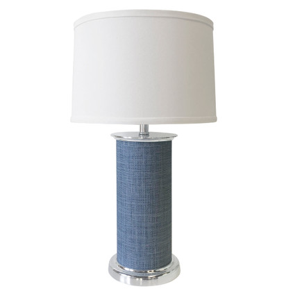 Mariposa Heather Blue Column Table Lamp