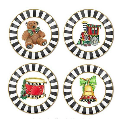 MacKenzie Childs Toyland Plates - Set Of 4