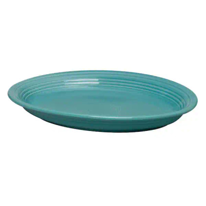 Fiesta Turquoise Oval Platter 10 13 5/8 In