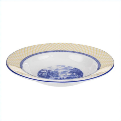 Spode Giallo Rim Soup Plate