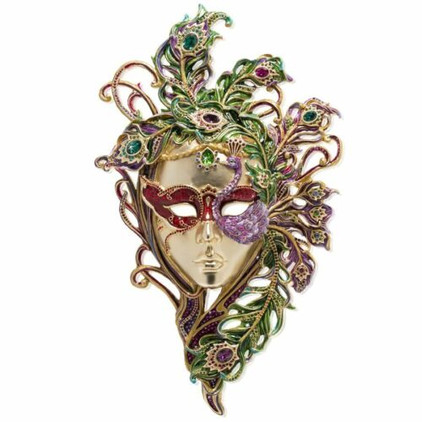 Jay Strongwater Venetian Mask with Stand