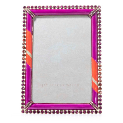 Jay Strongwater Lorraine Stone Edge 4" x 6" Frame