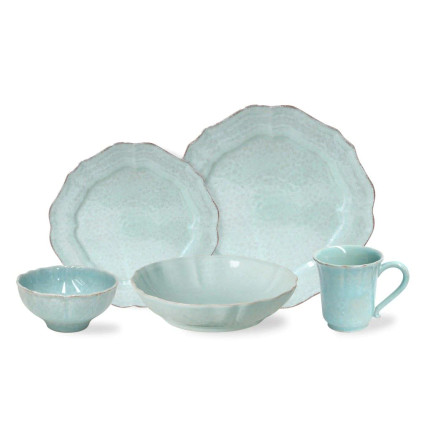 Casafina 5 Piece Place Setting - Impressions Robins Egg Blue