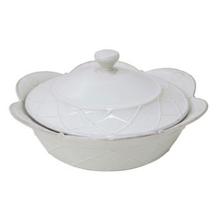 Casafina Meridian White Round Covered Casserole