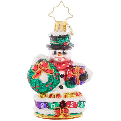 Christopher Radko Holly Jolly Snowman 2023 Gem Ornament