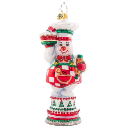 Christopher Radko Cutie Pie Baker Snowman Ornament