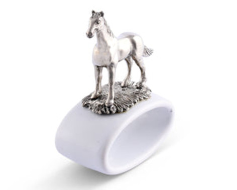 Vagabond House Stoneware Napkin Ring - Horse