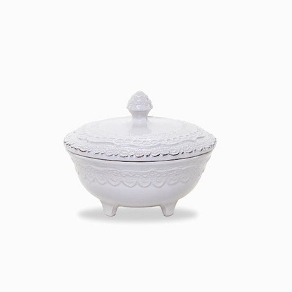 Arte Italica Finezza White Petite Covered Dish