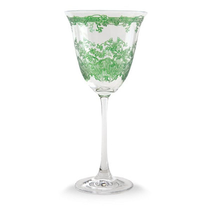 Arte Italica Giardino Green Wine Glass