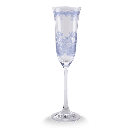 Arte Italica Giardino Blue Champagne Flute