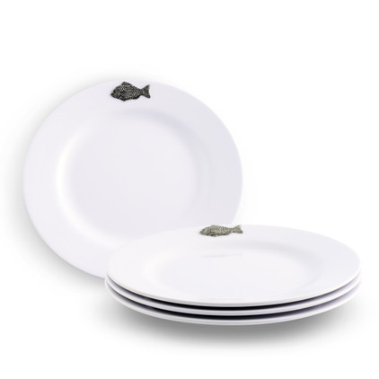 Arthur Court Melamine Lunch Plates (4) - Fish