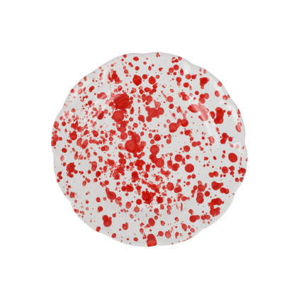 Vietri Amalfitana Red Splatter Salad Plate