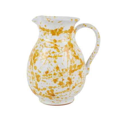 Vietri Amalfitana Yellow Splatter Pitcher