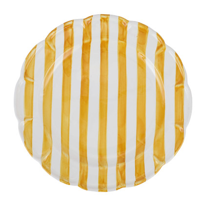 Vietri Amalfitana Yellow Stripe Round Platter