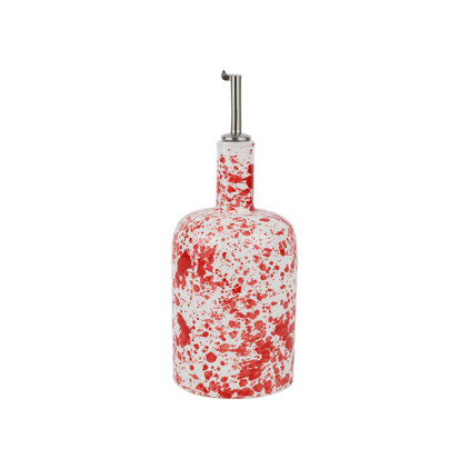 Vietri Amalfitana Red Splatter Olive Oil Bottle